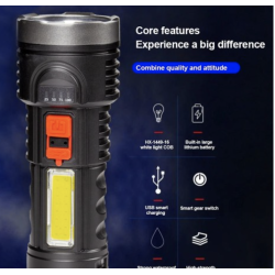 Lanterna de mana BL822 cu incarcare USB si indicator baterie