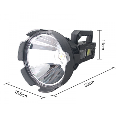 Lanterna de mana cu LED TD 999 de 50W cu 8000 lumeni acumulator integrat lumina laterala COB