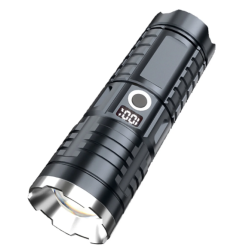 Lanterna de mana cu zoom telescopic F 916A afisaj procent baterie