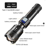 Lanterna de mana led telescopica reincarcabila L39