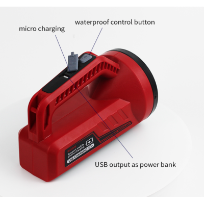Lanterna de mana multifunctionala 9009 cu incarcare USB si functie de Power Bank
