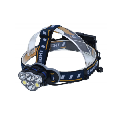 Lanterna frontala de cap 6 LED prindere pe cap RD C085 Negru Galben