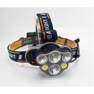 Lanterna frontala de cap 6 LED prindere pe cap RD C085 Negru Galben