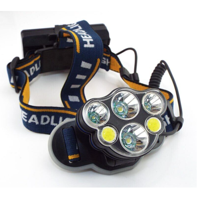 Lanterna frontala de cap 6 LED prindere pe cap RD C085 Negru Galben