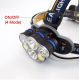 Lanterna frontala de cap 6 LED prindere pe cap RD C085 Negru Galben