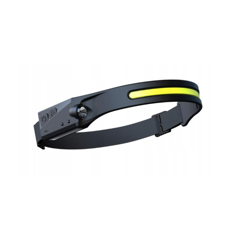 Lanterna frontala de cap LED USB AS 51737 Negru