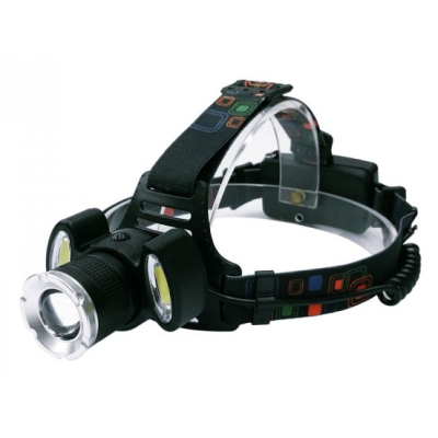 Lanterna Frontala LED+2COB 5W Zoom Acumulatori BLC 865T6