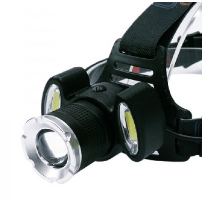 Lanterna Frontala LED+2COB 5W Zoom Acumulatori BLC 865T6