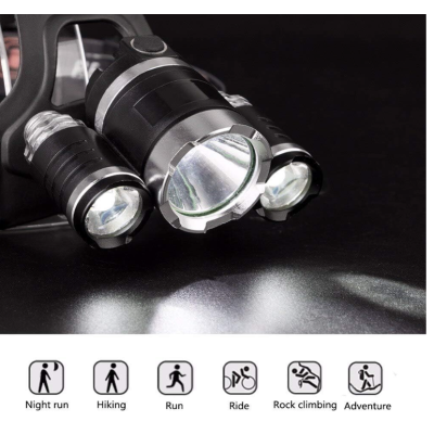 Lanterna frontala RJ 3000 Aluminiu Led 3 x CREE-XM-L T6 3000 Lumeni