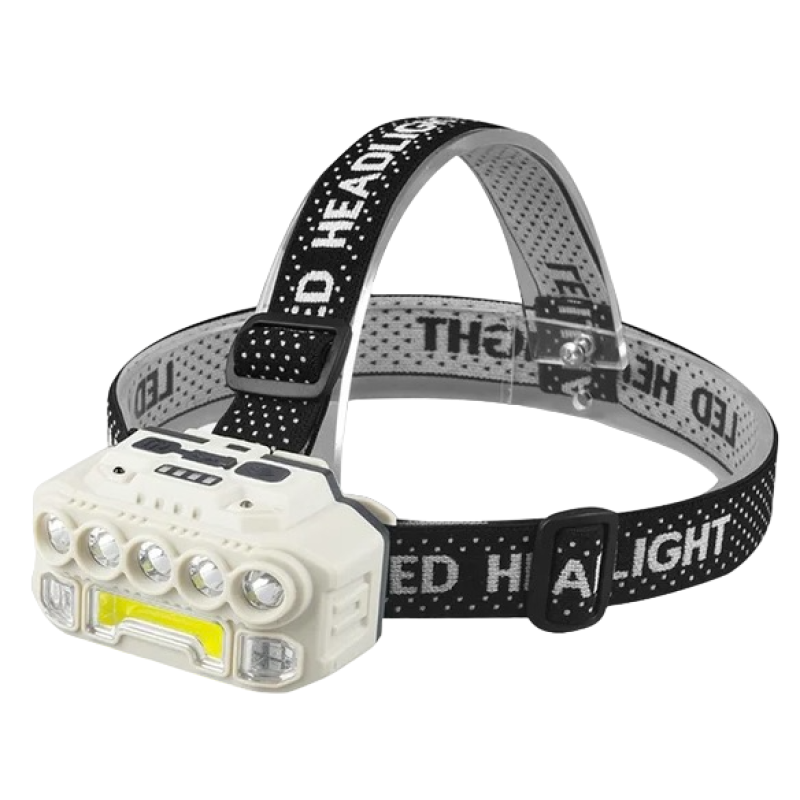 Lanterna HX-817 de cap 5LED+COB Reincarcabila prin USB IPX4