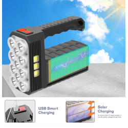 Lanterna LED cu incarcare solara si USB 3 moduri 11 leduri ST-11