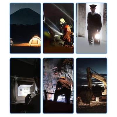 Lanterna LED cu panou solar si USB QBT78 USB cu 3 lentile colorate interschimbabile si functie de power bank