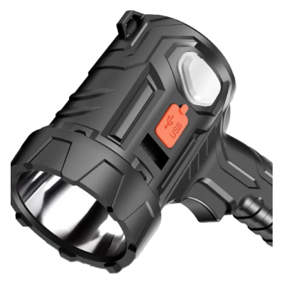 Lanterna LED cu panou solar si USB QBT78 USB cu 3 lentile colorate interschimbabile si functie de power bank