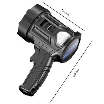 Lanterna LED cu panou solar si USB QBT78 USB cu 3 lentile colorate interschimbabile si functie de power bank