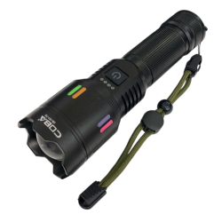 Lanterna LED din aluminiu COBA CB 701 cu baterie 9800mAh  incarcare USB Type C 5 moduri de iluminare