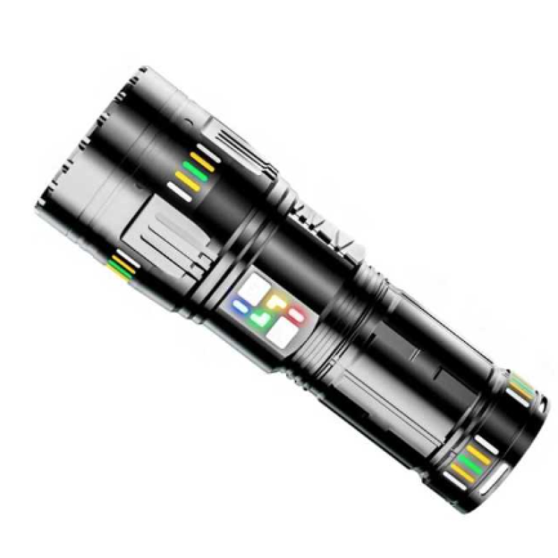 Lanterna profesionala BL G601 putere 300W fiabilitate 4 acumulatori 18650 Incarcare USB 5km