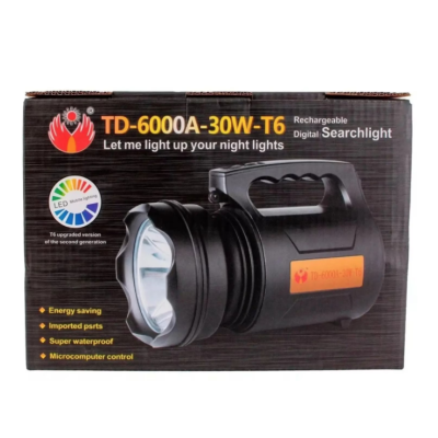 Lanterna Profesionala de mana cu LED TD 6000A T6 de 30 W