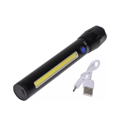 Lanterna TD-C83 cu LED CREE 7 W LED lateral COB 7 W acumulator integrat zoom telescopic