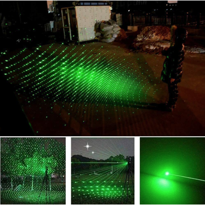 Laser Verde LED 303 Puternic cu RAZA 1KM 2 capete