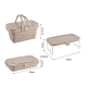Lighean pliabil 2 in 1 cu masuta picnic 8L BEJ