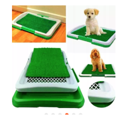 Litiera tip Tavita Toaleta pentru Animale de companie cu Gazon/Iarba Artificiala pentru Casa