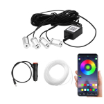 Lumina ambientala LED RGB fibra, Suport pentru aplicatii, 4 in 1, 6 metri