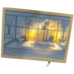 Lumina de Noapte tip Tablou cu Desen 22 x 32 cm