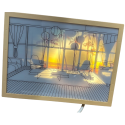 Lumina de Noapte tip Tablou cu Desen 22 x 32 cm