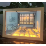 Lumina de Noapte tip Tablou cu Desen 22 x 32 cm