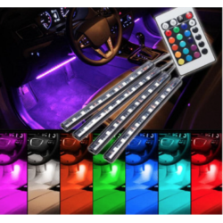 Lumini Ambientale RGB LED Cu Telecomanda Pentru Masina Q CD52