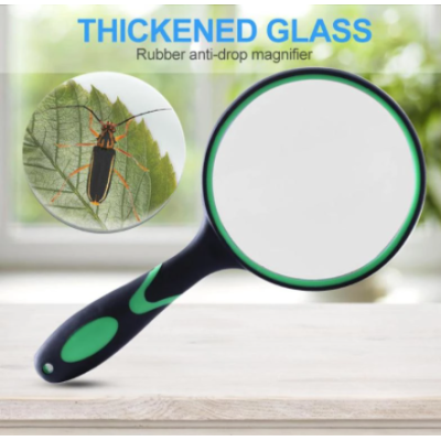 Lupa 90mm 4X cu maner din cauciuc