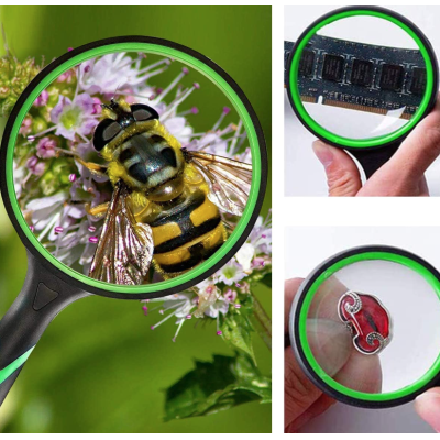 Lupa profesionala 90mm 4X cu maner din cauciuc