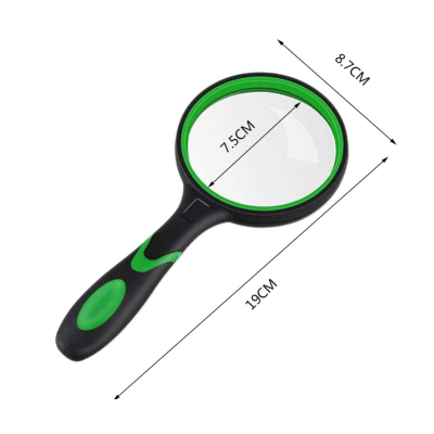 Lupa profesionala 90mm 4X cu maner din cauciuc