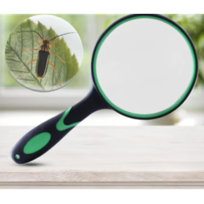 Lupa profesionala 90mm 4X cu maner din cauciuc