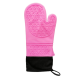 Manusa bucatarie din silicon - ROZ CU NEGRU