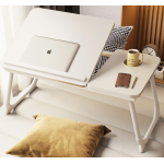 Masa pliabila pentru laptop cu suport pentru pahar reglabila pe inaltime 5 pozitii ALBA