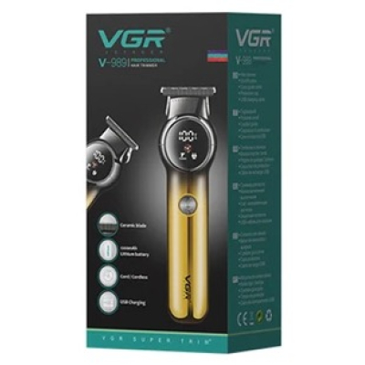 Masina de Tuns Pro VGR V-989 fara Fir Auriu cu Negru