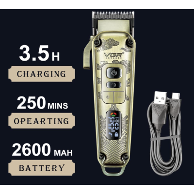 Masina de tuns profesionala VGR V005 cu accesorii