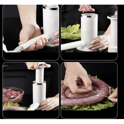 Masina manuala 2 in 1 pentru carnati si chiftele compacta usor de utilizat