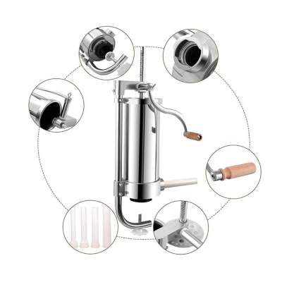 Masina manuala de facut carnati, KY-2006C carnatar de 5.0kg, vertical, 4 palnii