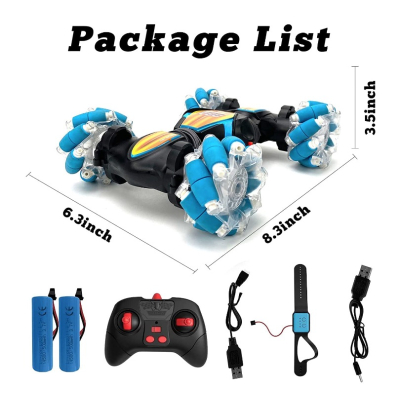 Masina RC cu telecomanda control cu gesturi 4WD rotativ pe doua fete