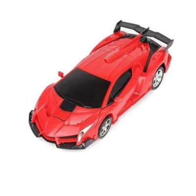 Masina transformer rosie  interactiva cu telecomanda