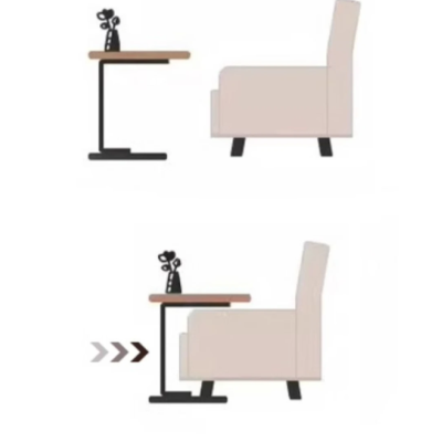 Masuta dreptunghiulara pentru cafea 45x60x30cm natur cu ALB