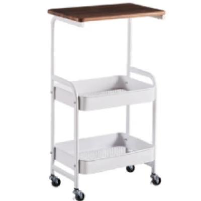 Masuta portabila petru cafea otel carbon 2 polite si cu o masa de lucru ALBA