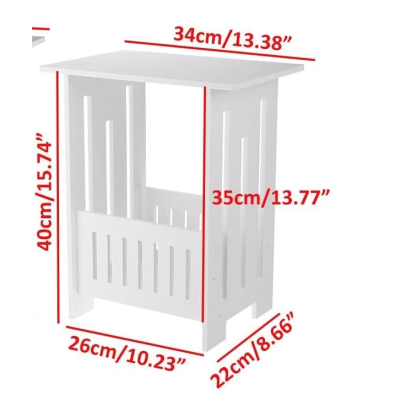 Masuta retro stil noptiera ALBA cu spatiu de depozitare