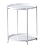 Masuta rotunda pentru cafea din metal 2 nivele 42 x 52 cm ALBA