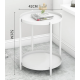 Masuta rotunda pentru cafea din metal 2 nivele 42 x 52 cm ALBA