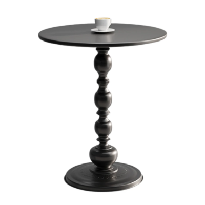 Masuta rotunda pentru cafea fier 52 x 38 cm NEGRU