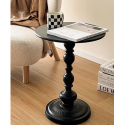 Masuta rotunda pentru cafea fier 52 x 38 cm NEGRU