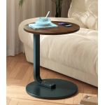 Masuta rotunda pentru cafea lemn cu metal 50 x 60 cm natur cu negru